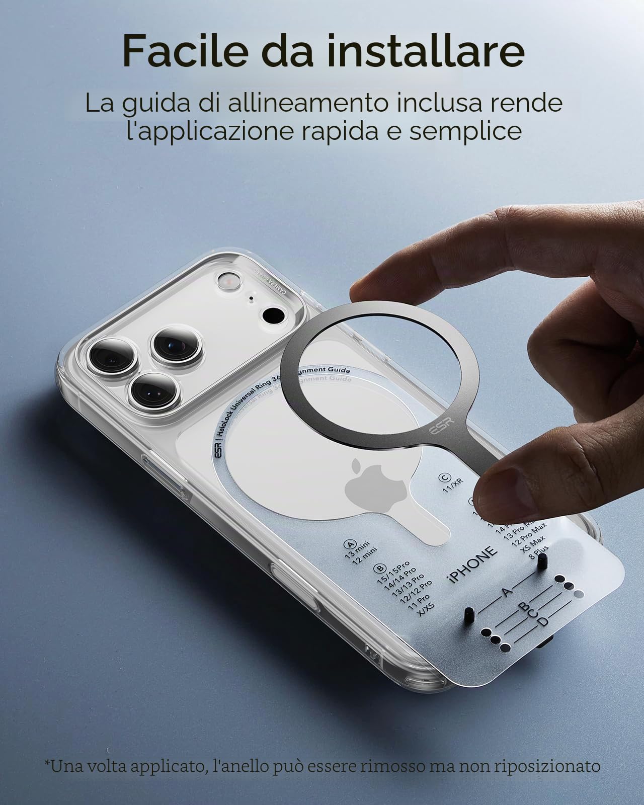 ESR Anelli MagSafe, 2 Anelli Metálicos Universali per funde di Telefono, Compatibili con iPhone 17/17e/16/16e/15/14/13/12, Google Pixel 10, S26+/S26 Ultra/S24/S23/S22/S21, Accessorio MagSafe, Nero