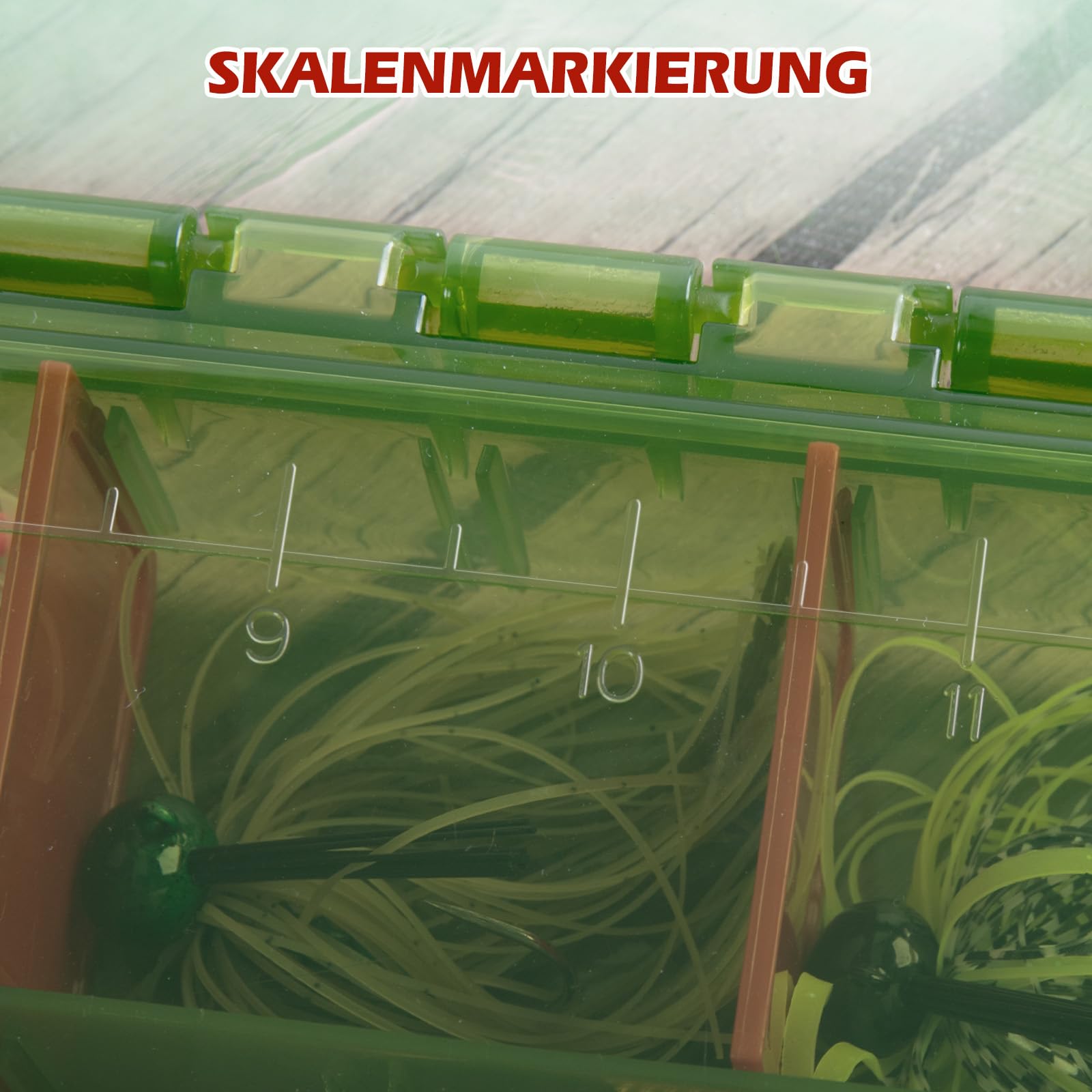 Goture Verdickte Köderbox Angeln 3700 - Transparente Angelbox mit Messlineal, Verstellbaren Trennwänden & Rutschfesten Doppelverschlüssen für Angelzubehör | Ergonomischer Griff (Option)
