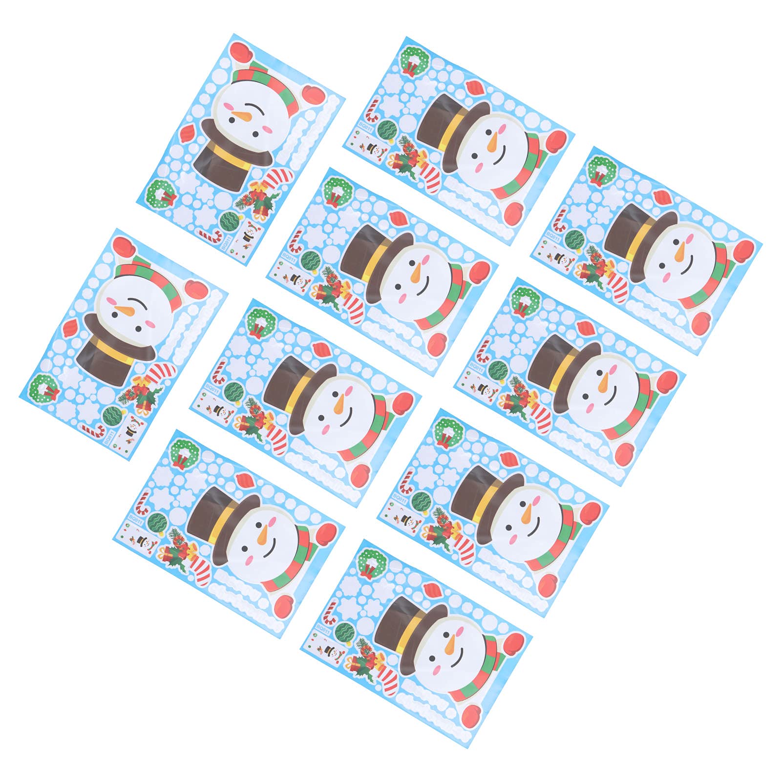 Wall Sticker, 10Pcs PVC 163g Window Sticker for Holiday Season for Shop Window Display Cabinets
