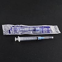 Vista 4 de Jeringa desechable de 3ml/cc con aguja de 23Ga de 1.0 pulgada Suministros de laboratorio, paquete individual Paquete de 100