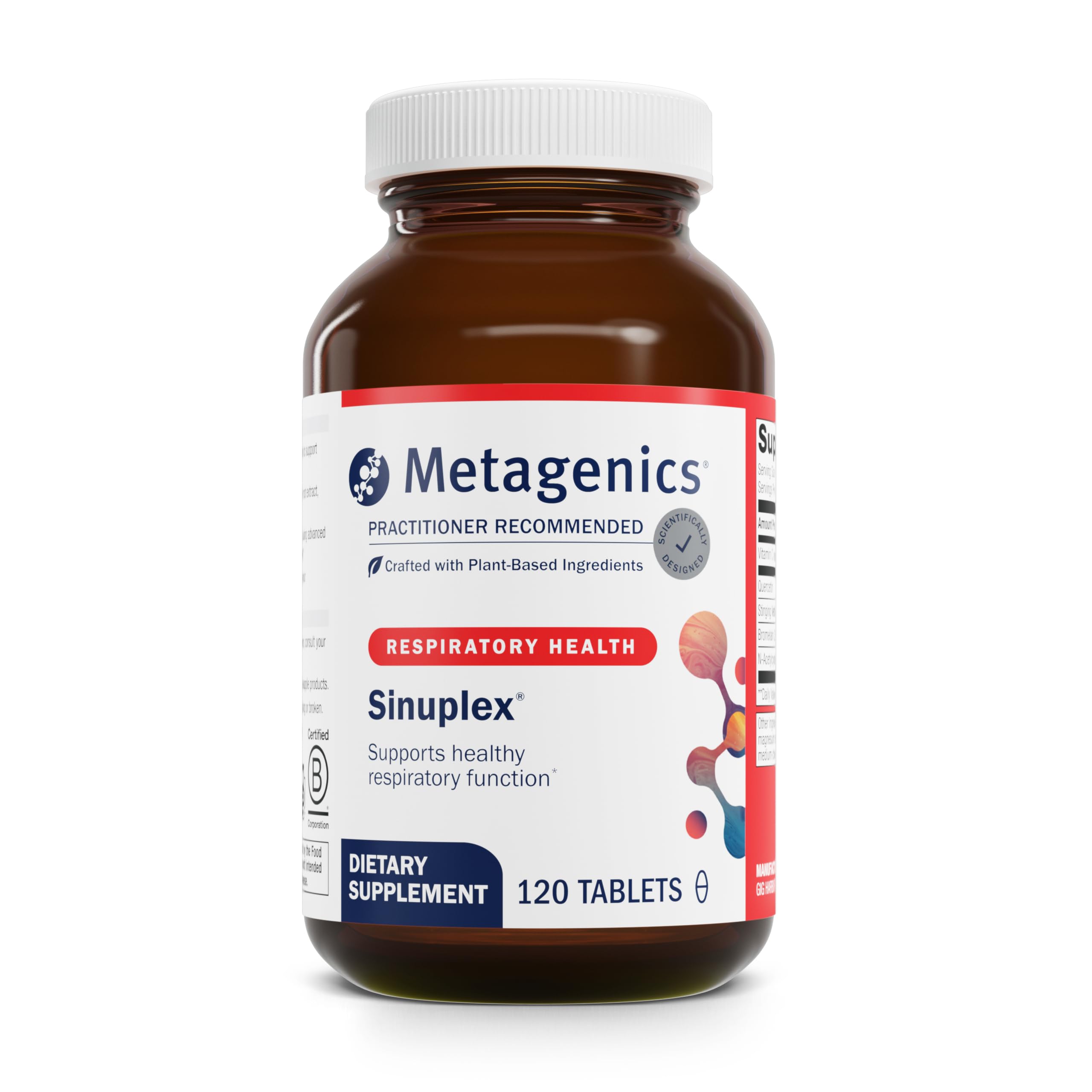 Metagenics Sinuplex, Immune & Respiratory Support, 120 Tablets