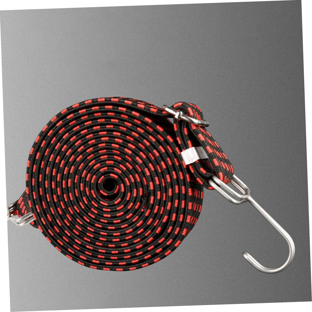 Cuerda de Salto Bungee para Bicicleta, Correas de Equipaje para Maletas Anchas, trinquete de Bicicleta, Correa de Amarre, Cuerda elástica, Banda elástica, mosquetón, Correa de Cuerda elástica (Rojo