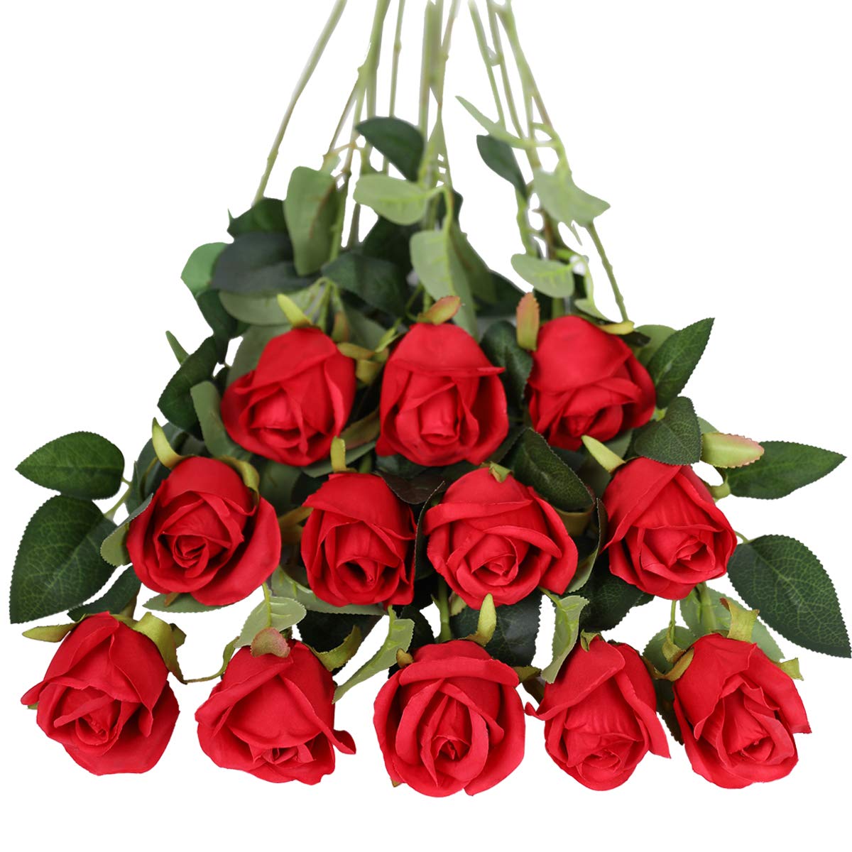 Tifuly Rosen Künstliche Blumen 12 Pcs Seide Künstliche Rose