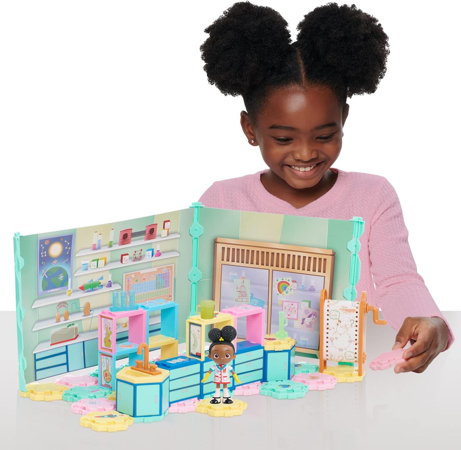 Just Play Ada Twist Deluxe Create-A-Lab Playset, STEM Toy Figures and Playsets, Kids Toys for Ages 3 Up