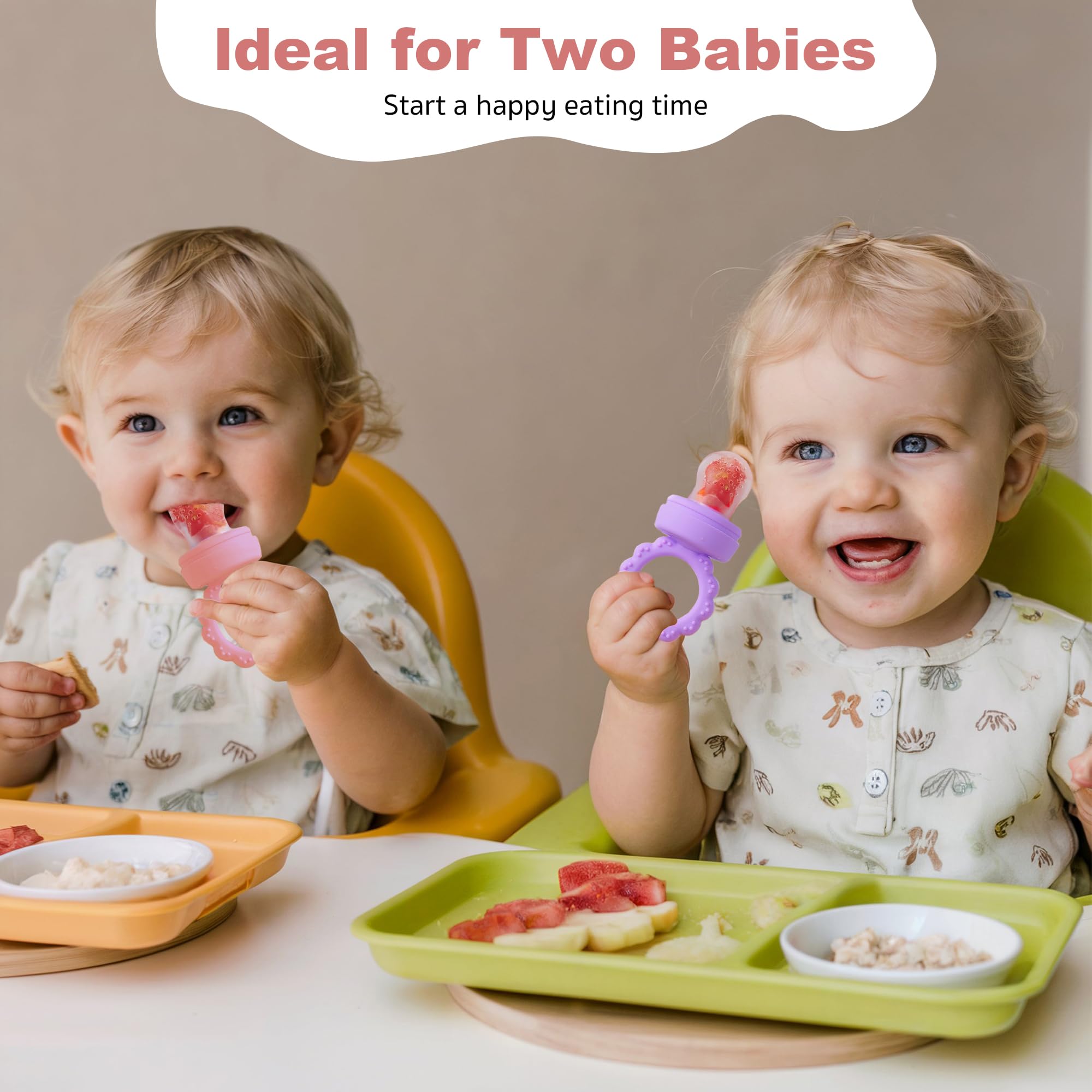 Fruit Feeder for Babies (4M+), Includes Teething Dummy & Breast Milk Freezer Mold - Image 2