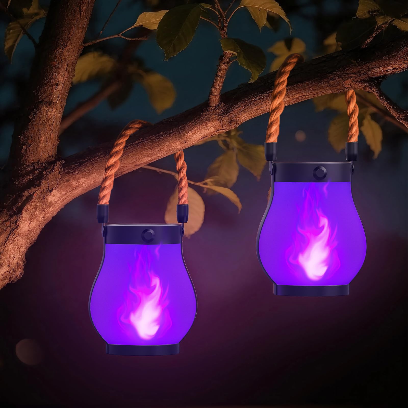 Photo 1 of Hompavo Gen2 Solar Lanterns - Purple (2 Pack)