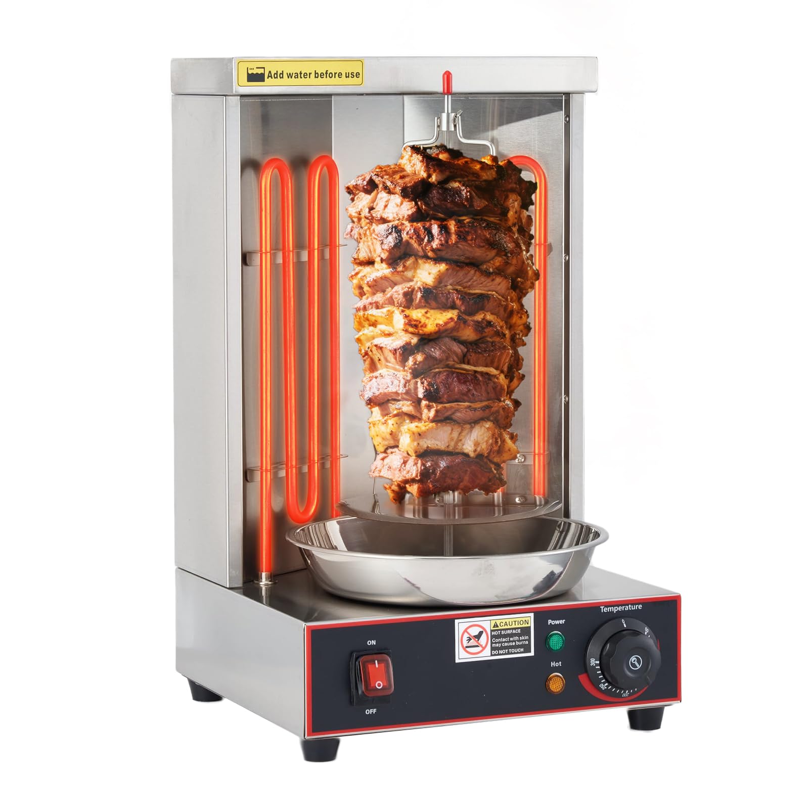 Lifello Electric Shawarma Machine, 3000W Doner Kebab Machine Shawarma Grill Machine, Vertical Rotating Countertop Rotisserie Oven for 5-13 Lbs Meat, Vertical Broiler Shawarma Gyro Meat Cooker Machine