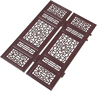 CIYODO 1 Par De Acessórios Para Bonecas Mini Casa De Bonecas Decoração De Casa Vintage Casa De Bonecas Estilo Chinês Acessórios De Casa De Bonecas Em Miniatura Porta De Fadas Em