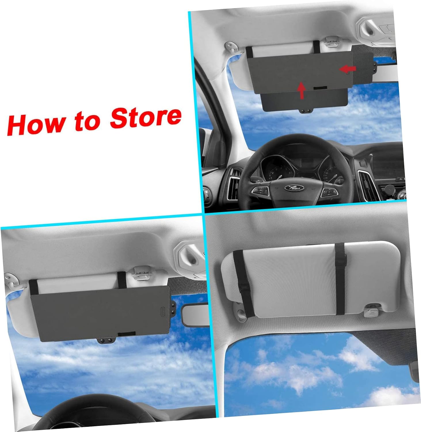 2pcs Retractable Sunshade Visor for Vehicles Adjustable Windshield Cover with Uv Protection Durable Pu Material Compact for Comfortable Driving