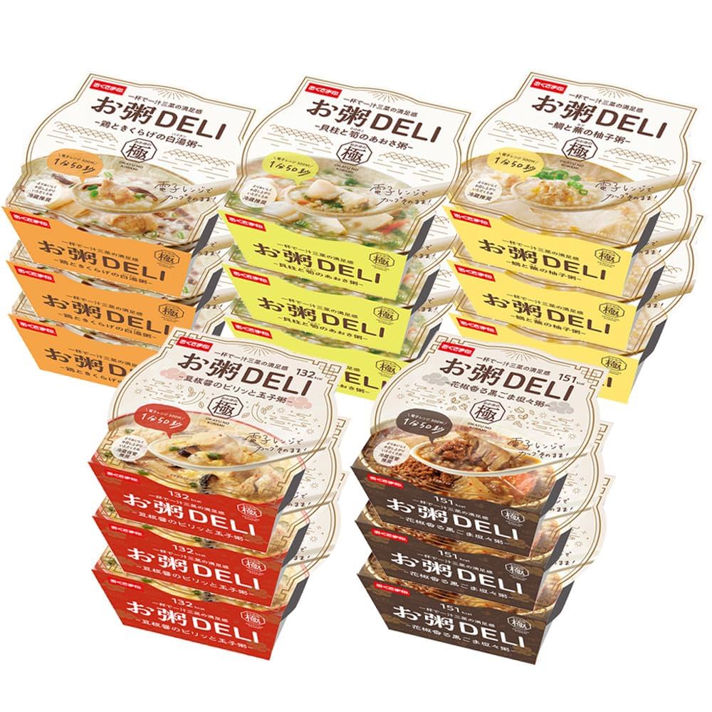 おかゆ　【2点】 Amazon.co.jp: [冷蔵] 幸南食糧 お粥DELI 5種アソートセット(各3