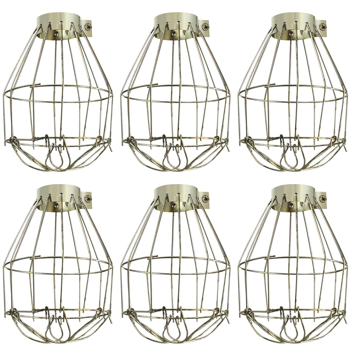 TEHAUX 27-Pack Industrial Bulb Guard Cage, Heat-Resistant Pendant Light Shade Cover, Vintage Wire Mesh Lamp Protector For Home & Workshop