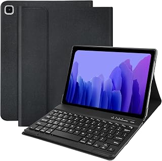 Keyboard Case for Samsung Galaxy Tab A7 10.4 2020 Model (SM-T500/T505/T507), Slim Lightweight Stand Cover with Magnetically Detachable Wireless Bluetooth Keyboard for Galaxy Tab A7, Black