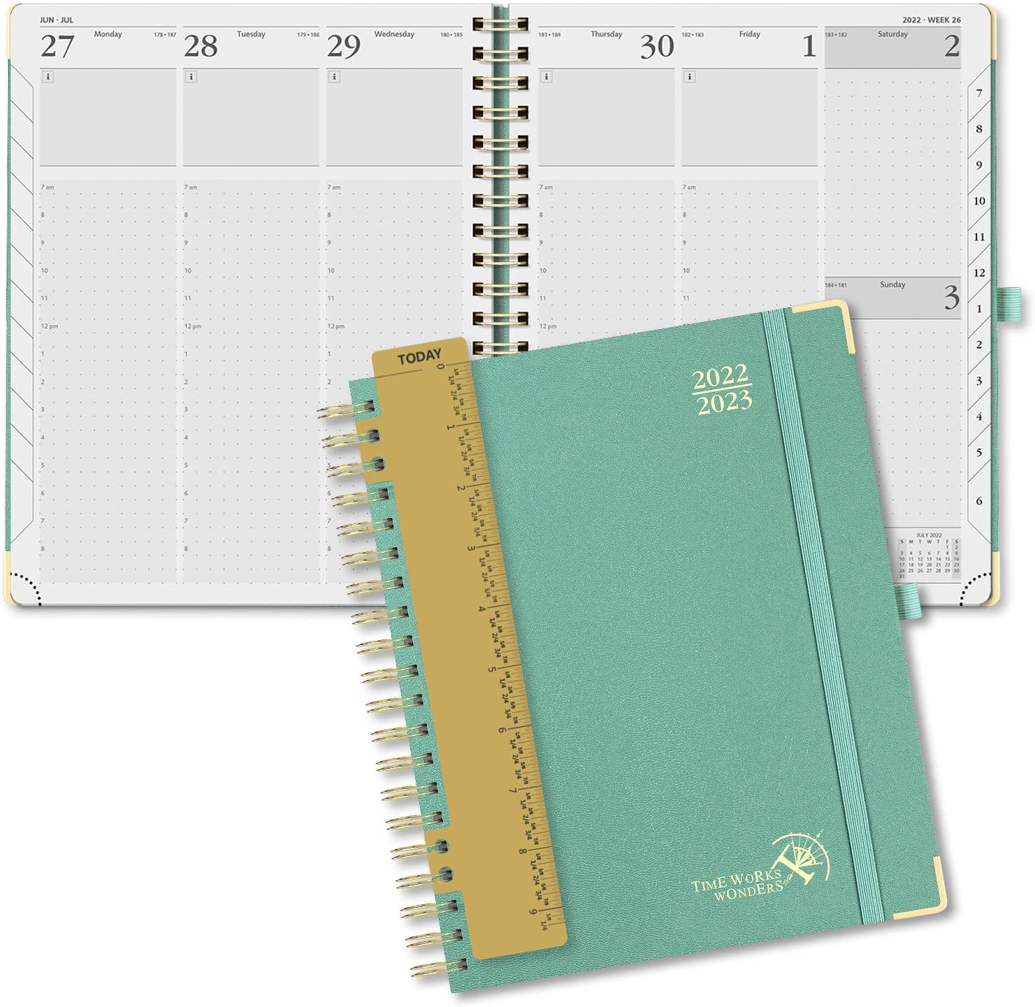 Amazon.co.jp POPRUN アカデミックプランナー 20222023年 ウィークリー&マンスリー 8.5インチ x 10.5