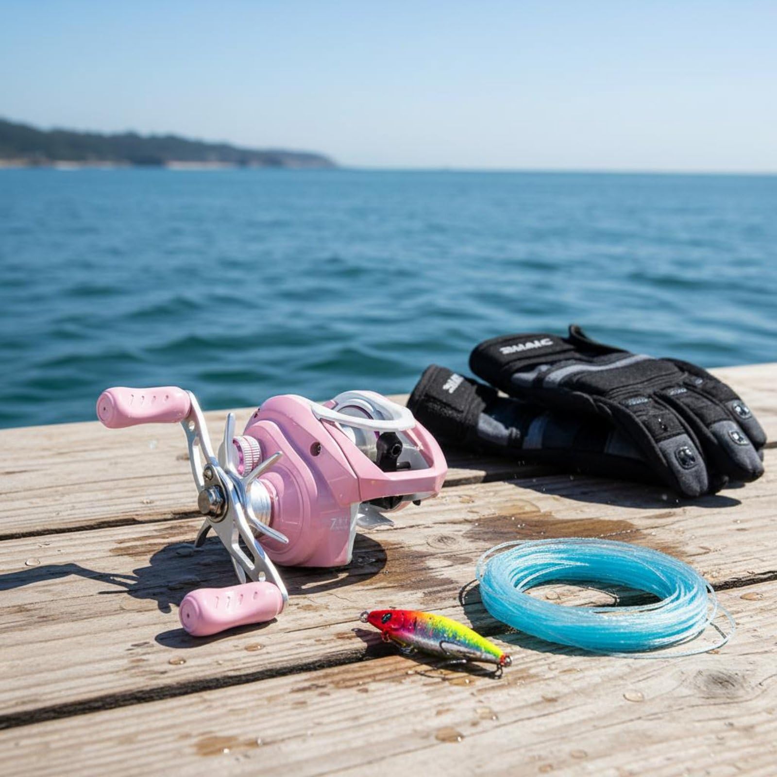 Carrete de Pesca Electrónico con Mecanismo Digital Inteligente Antienredos Mango Cómodo y Cuerpo de Nailon para Aficionados a la Pesca Excursiones y