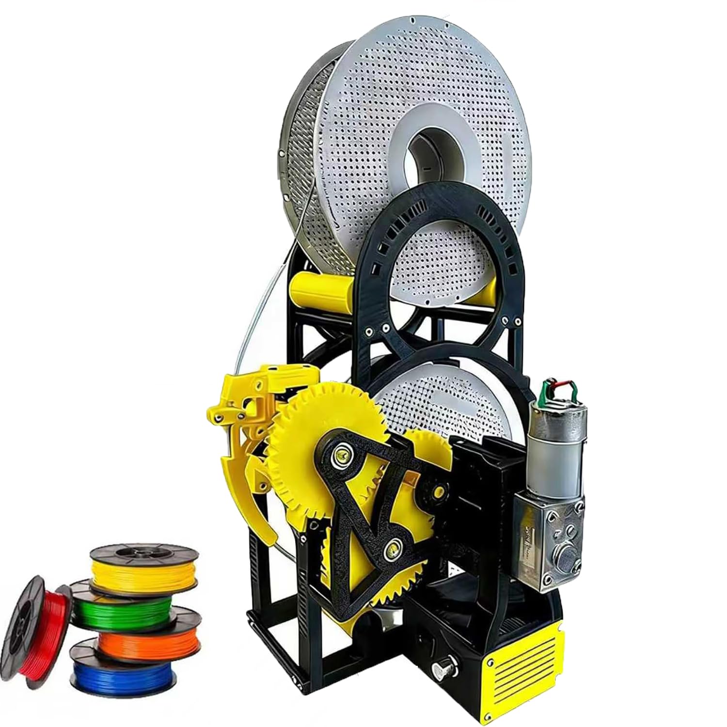 Przewijacz filamentu 3D, elektryczny zwijacz szpuli, zdejmowany design, zwijanie bez plątania, pojemność szpuli 1 kg, do drukowania 3D, spawania, sztuki tekstylnej