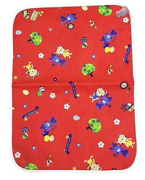 Moms Darling Baby Bed Protector Waterproof Cotton Sheets, Urine Mattress Protector Sheets, Baby Diaper/Nappy/Langot Changing Sheets. 0-12 Months. Pack of 1 Piece. (Length: 61 cm & BREADTH : 46 cm)