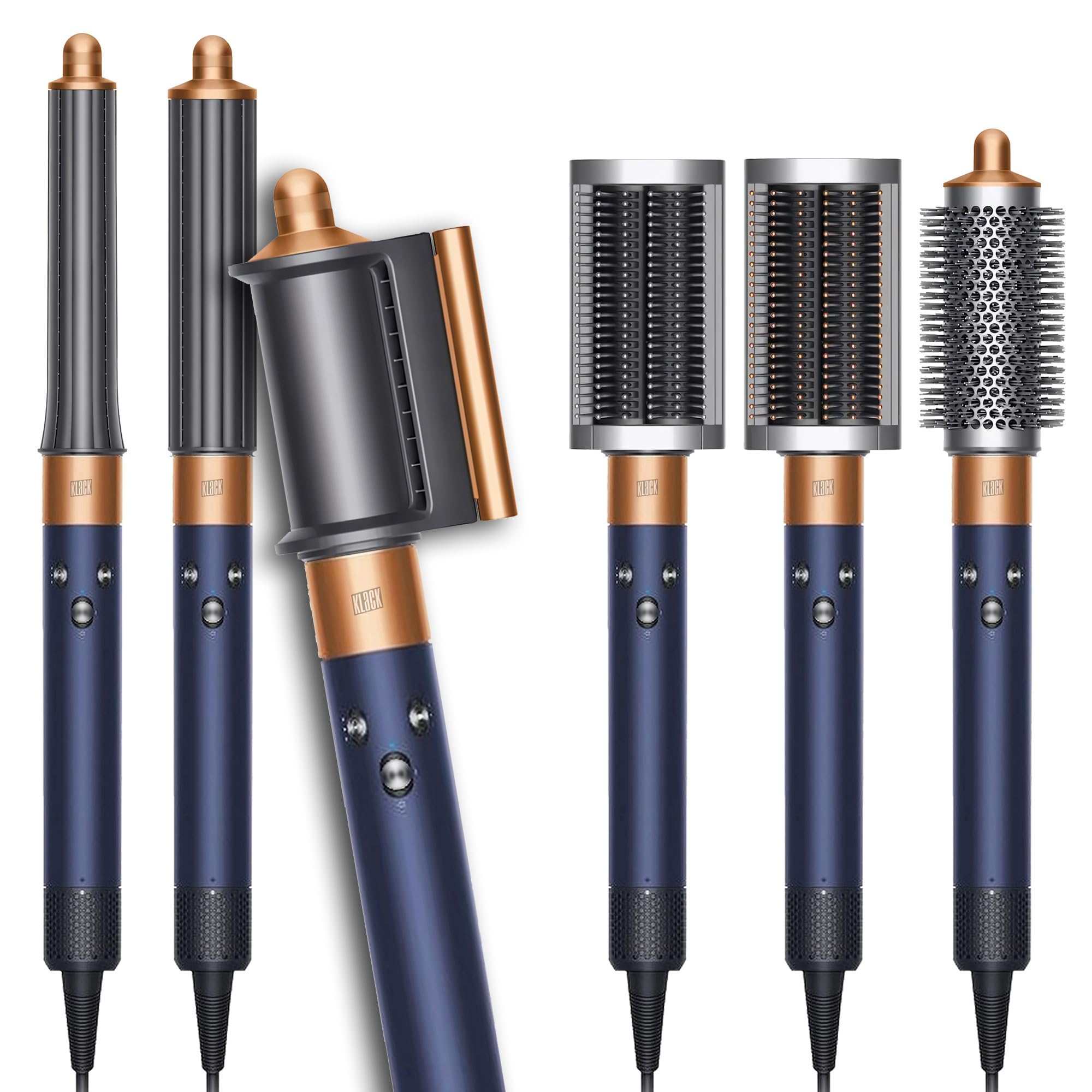 AirCoanda Moldeador Multifunción 6 en 1, Secador Alisador Ondulador con Efecto Coanda, 6 Accesorios Intercambiables, Control de Temperatura y Velocidad, para Todo Tipo de Cabello