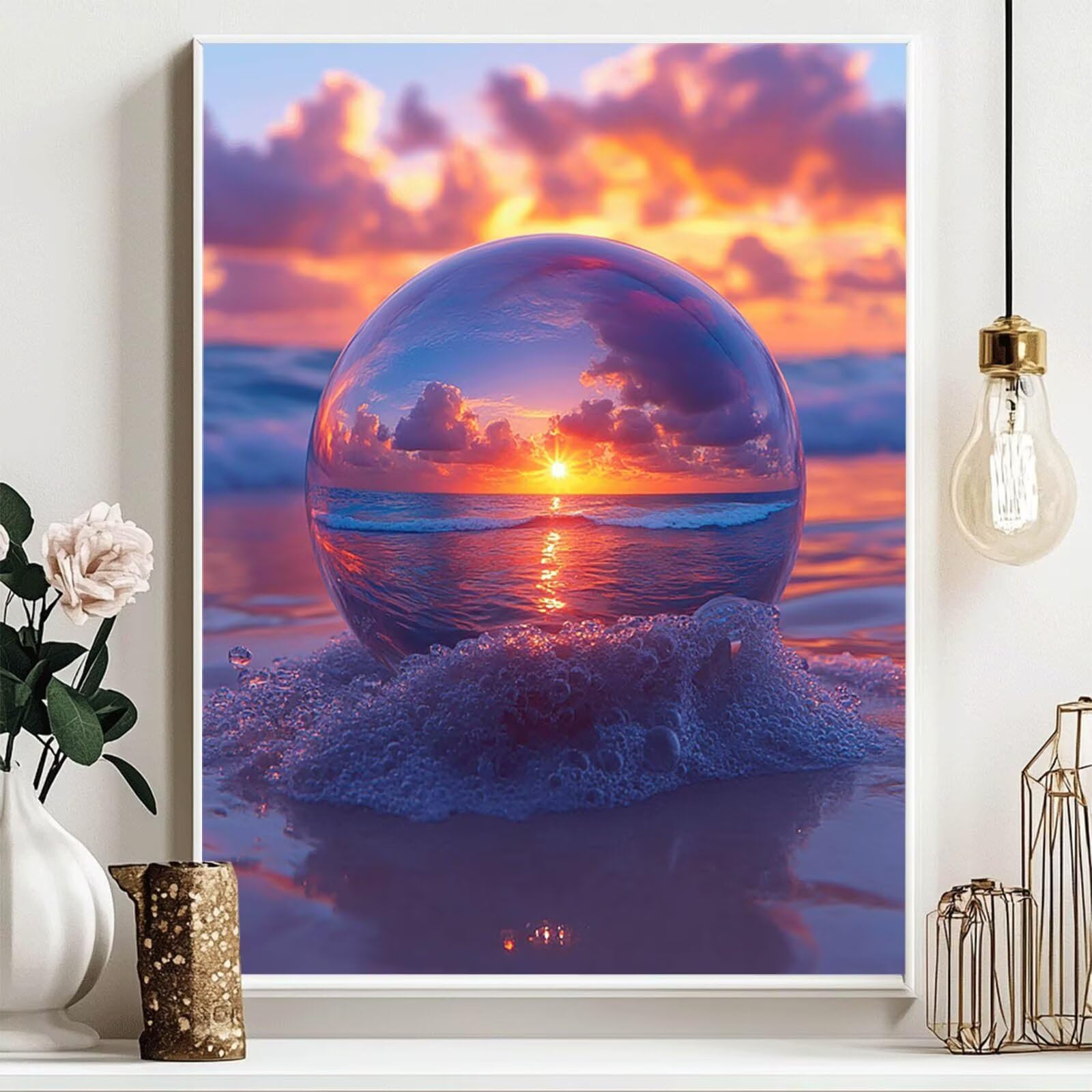 5D DIY Spiaggia Diamond Pittura Adulto Kit Tramonto Strass Ricamo Punto Croce Pittura Diamante Adulto 100x135cm Pittura Diamante Tempo Libero Creativo Adulti per Decorazione Della Parete THDZ-04188