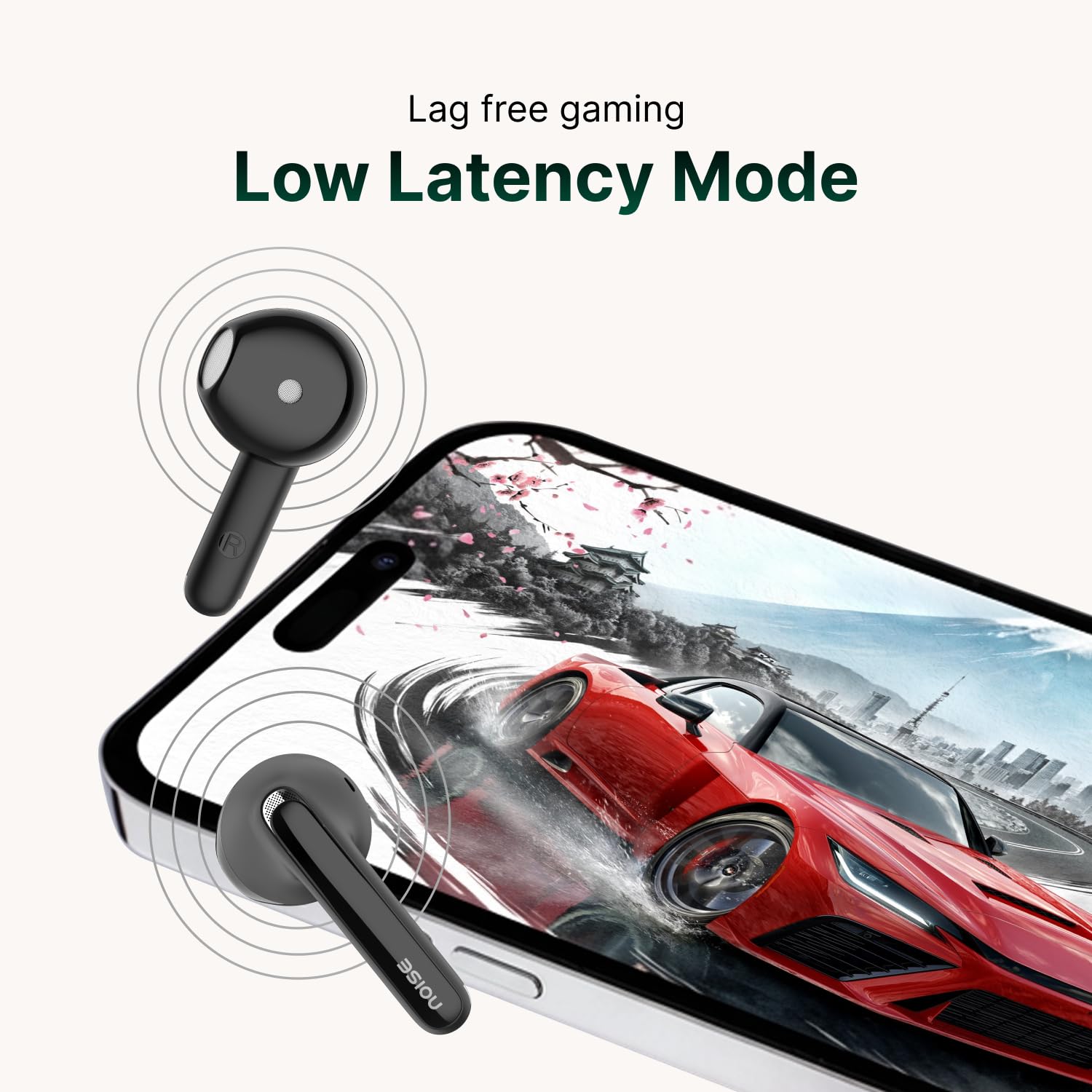 Noise Buds Mini Truly Wireless Earbuds (2026) | Half in-Ear Design | 40H Playtime | Quad Mic ENC for Clear Calls | 13mm Driver | Low Latency Gaming Mode | BT v5.3 | IPX4 Sweat Resistant - Snow White — Amazon image 6