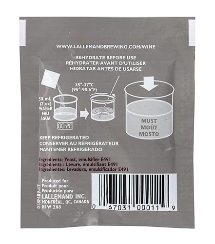 Miniatura 3 de Lalvin Lalvin EC-1118 - Levadura de vino 018oz paquete de 10