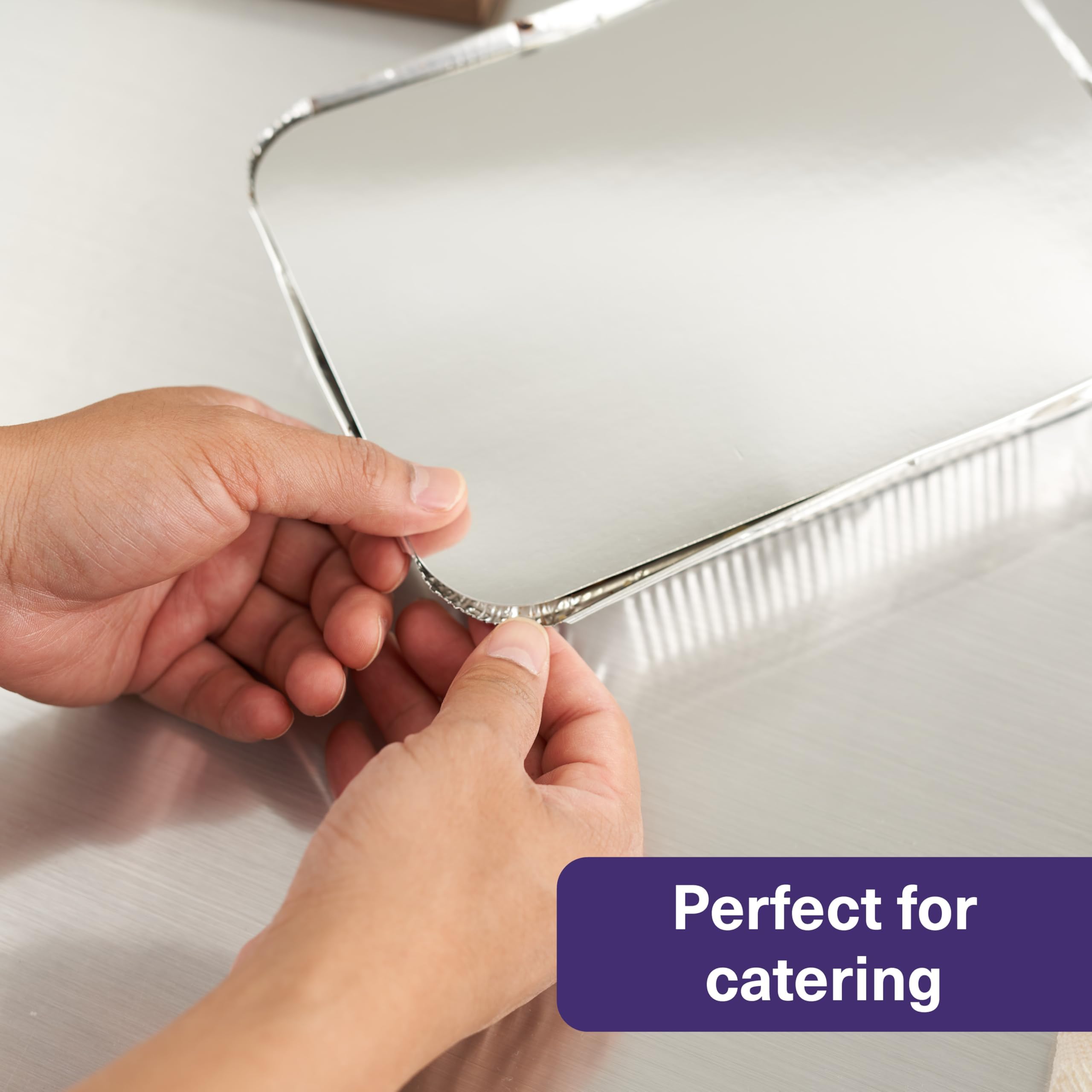 MATANA 50 Aluschalen mit Deckel – 22×17 cm (1200 ml), 4,2 cm tief | Schwerlast-Aluminium Backofen- & Grillschalen – Robuste Auflaufformen, Stapelbar, Ofen- & Gefrierschrankgeeignet