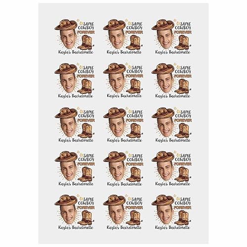 YesCustom Tatuajes temporales personalizados con el mismo vaquero para siempre, tatuaje facial falso con foto para mujeres y hombres, cumpleaños,