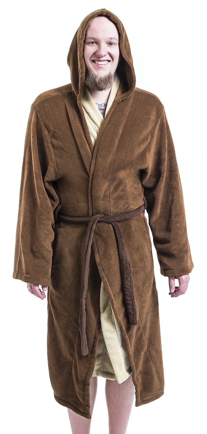 Star Wars Jedi Unisex Bata marrón/Beige, seitlichen Eingrifftaschen, Stickerei Regular