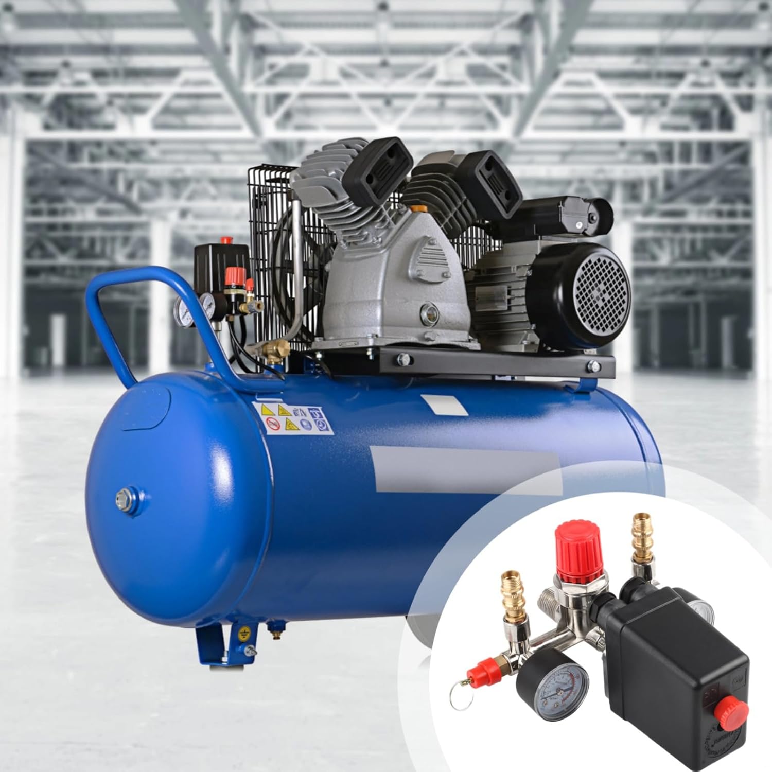 Generic Easy Installation, Air Compressor Manifold, 90-125 Psi Adjustable Pressure Range, Air Compressor Replacement Parts, Compressor Parts