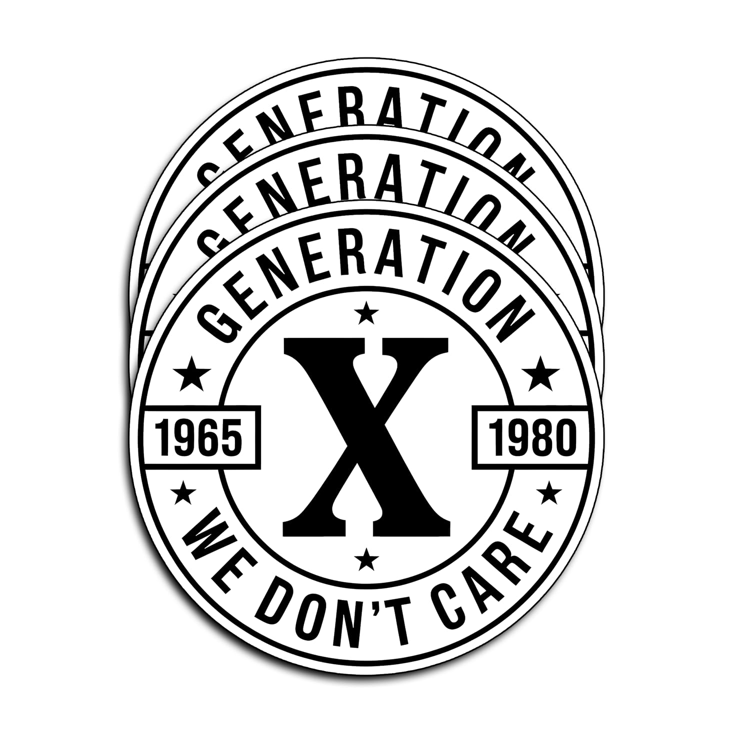 Photo 1 of (3Pcs) Generation X Raised On Hose Water and Neglect Stickers Funny Sarcastic Humor Motivational Inspirational Gifts Waterproof Vinyl Decals Kindle Water Bottle Bumper Car Hard Hat Phone Laptop 3x2.5