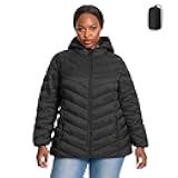 HHE Plus Size Women Puffer Jacket 1X-6X Water-Resistant Packable Lightweight Winter Coat(Exclusively for Plus Size)