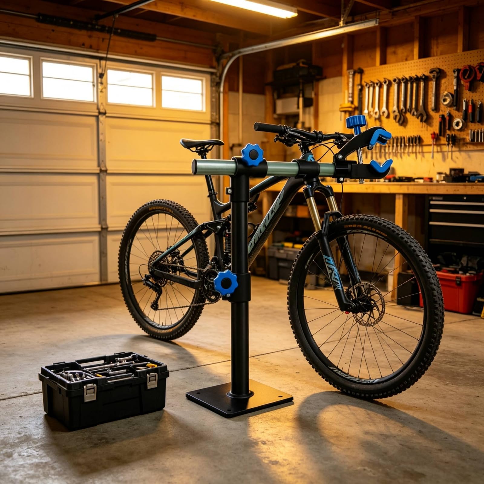 harayaa Fahrrad Wandhaken Fahrradhalter Fahrradaufhängung Fahrradständer mit Rechteckiger Bodenplatte Und Senkrechter Stütze für , Fahrrad-Wandhalterung Mit Großem Kopf, Zwei-in-Eins-Design