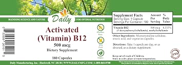 Daily Manufacturing Activated Vitamin B12
