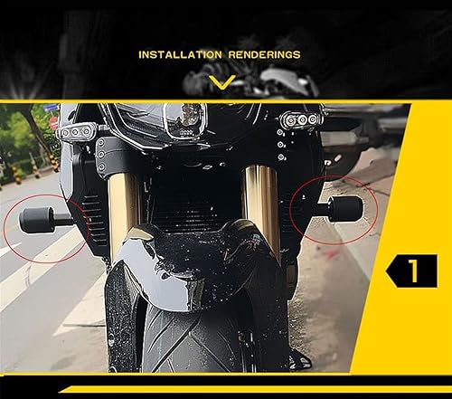 Miniatura 5 de EDKAY Falling Protection Frame Slider Fairing Guard Anti Crash Protector with Logo for Yamaha MT-03 MT03 MT 03 2015-2022 2021 2019 Side Frame feet
