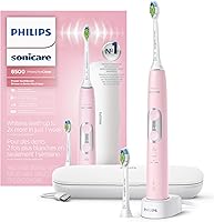 Philips Sonicare ProtectiveClean 6500 Sonic Toothbrush: Pressure Sensor, 3 Modes, 14-Day Battery, Travel Case - Pink HX6462/06