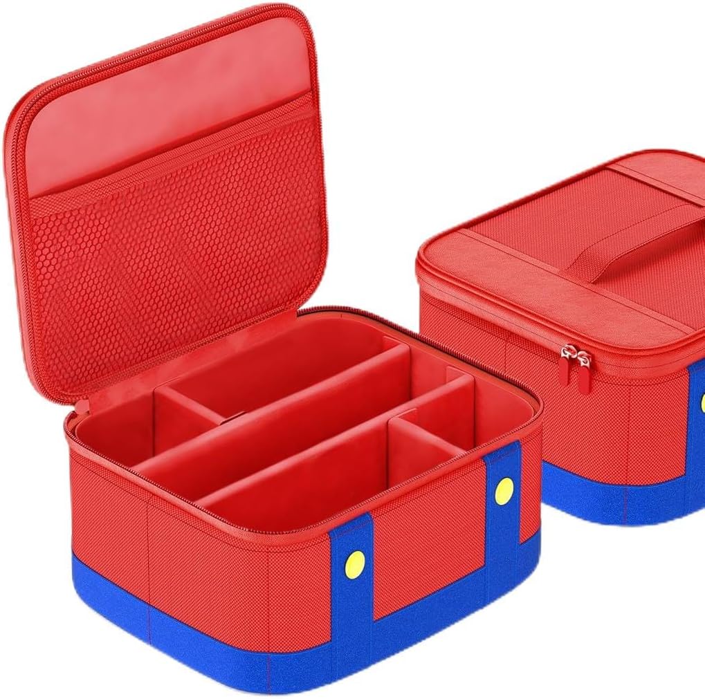 ZORBES® Switch Storage Case with with Handle Carrying Case Compatible with Switch/Switch OLED Soft Shell Large Protective Travel Case for Switch Console Pro Controller & Accessories Use