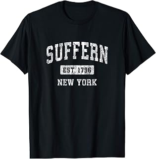 Suffern New York NY Vintage Sports Established Design T-Shirt