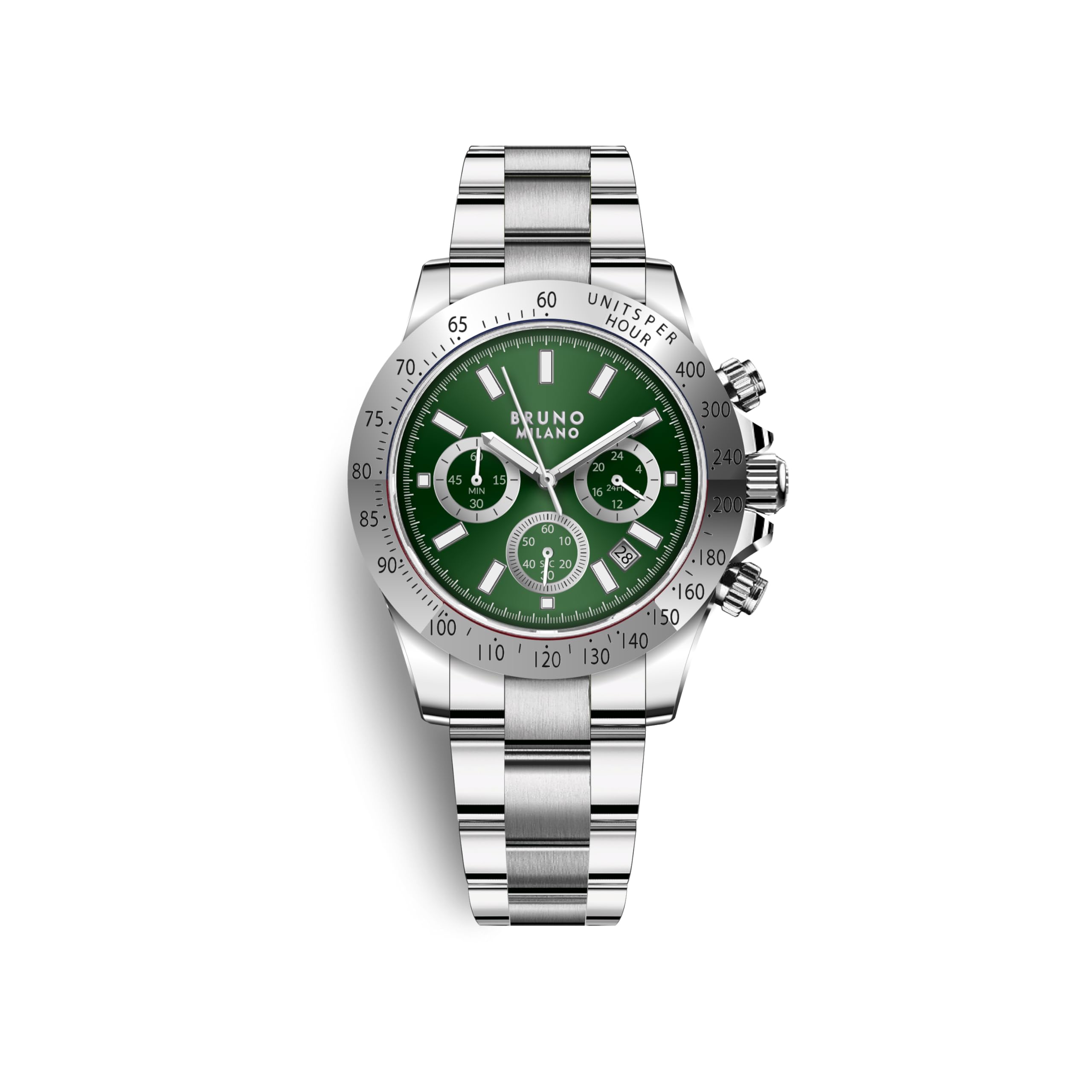 BRUNO MILANO Luxurious Masterpiece Chronograph Movement with Stainless Steel Band Fashion Watch for Men and Boys