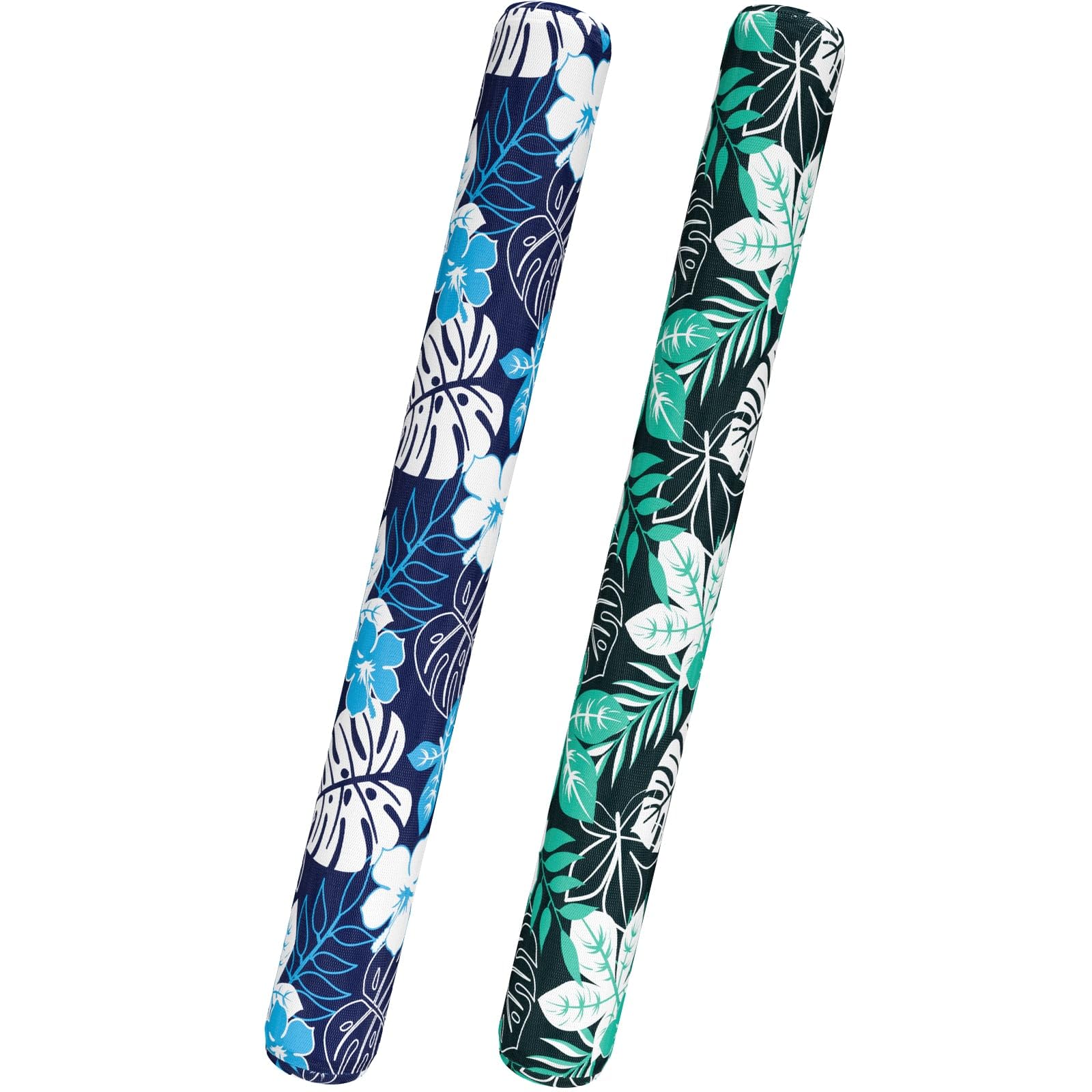 WERNNSAI 2 Pack Inflatable Swimming Pool Noodles Adults, Soft Fabric Covered Pool Swimming Noodles Set, Blow up Inflatables for Party Summer Water Beach Lake Fun