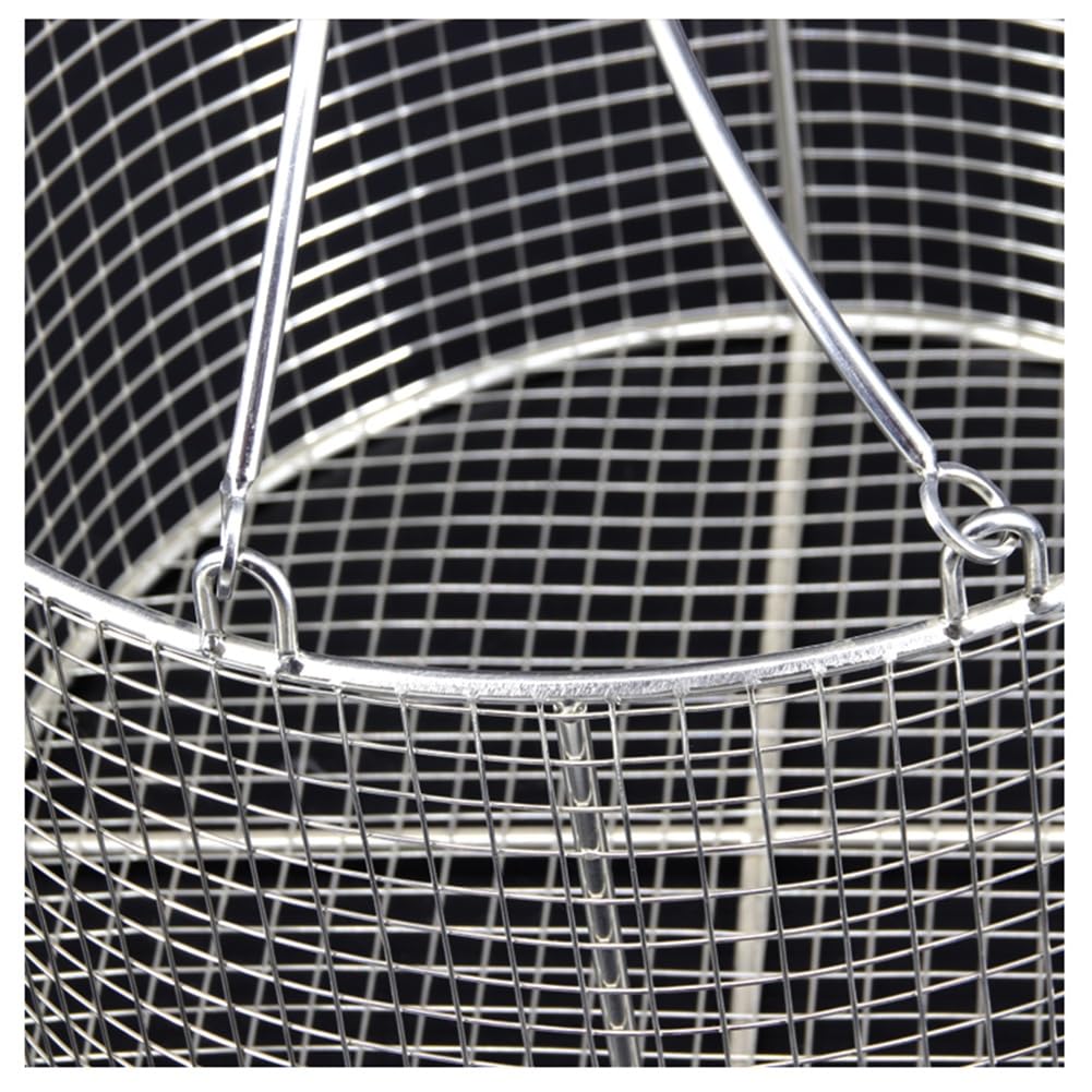 Cestino per sterilizzazione strumenti, vassoio perforato in acciaio inox 304 per lavaggio ad alta temperatura, design portatile, 40 x 40 cm, diametro maglia 4 mm