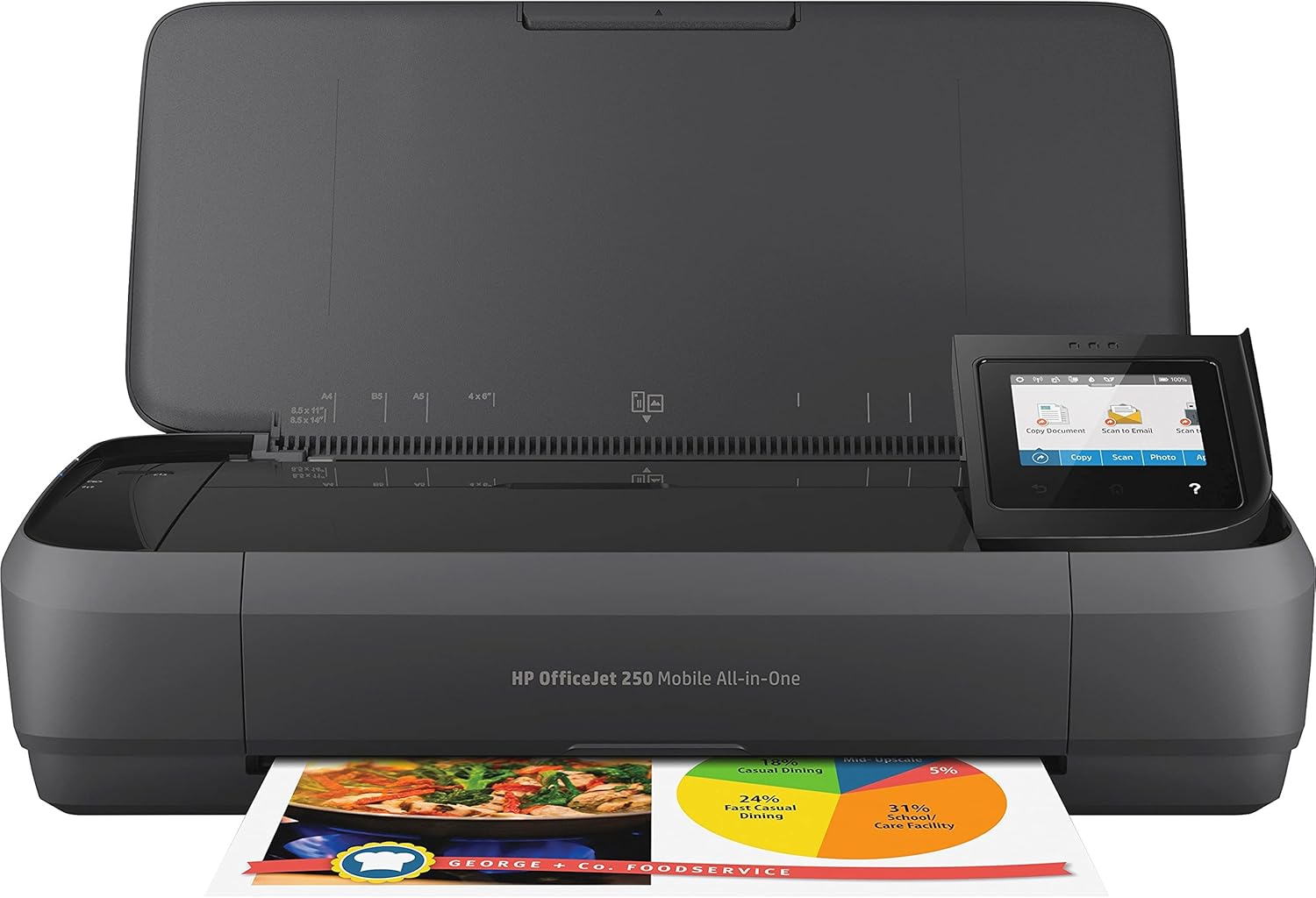 HP OfficeJet 250 All-in-One Portable Printer with Wireless