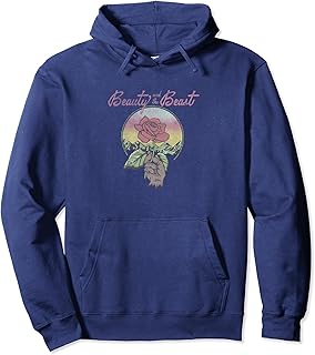 Beauty And The Beast Cartoon Rose Portrait Sudadera con Capucha