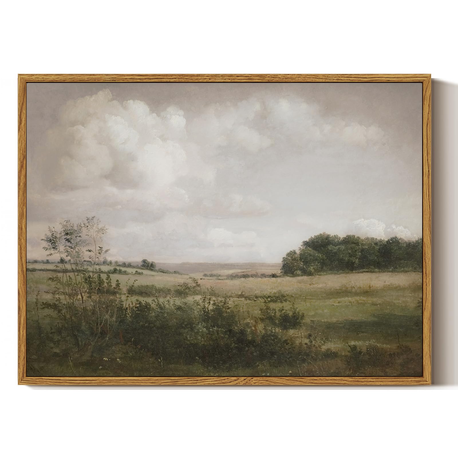 ARPEOTCY Framed Canvas Wall Art Prints, Living Room Hallway Shelf Decor, Landscape Picture Paintings Wall Decor, Vintage Decor for Bedroom Bathroom Table, Aesthetic Room Decor, 30x40cm