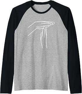 Ref Basketball Technical Foul Hand Symbol - Sign Language Raglan Baseball Tee