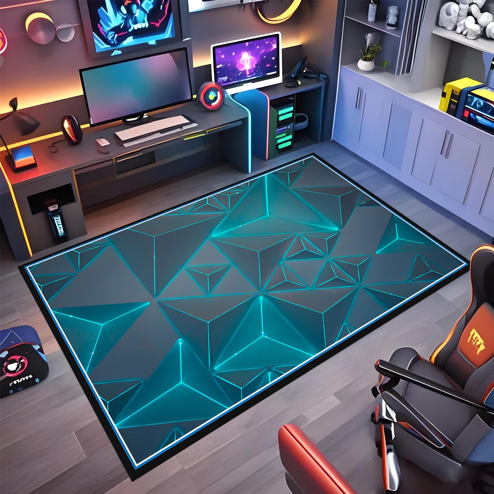 Wuzqju Gaming Chair Mat Non Slip 70 x 100 cm Chair Mat Office Chair Mat for Hard Floor Gaming Chair Mat Low Pile Desk Chair Mat Multi-Purpose Hard Floor Protector Chair Mats for Home and Office