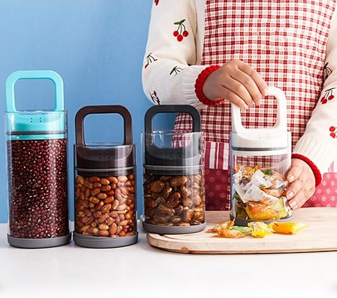 Frasco de vidrio para almacenar café, 2.66 litros, con tapa de vacío miniatura 8