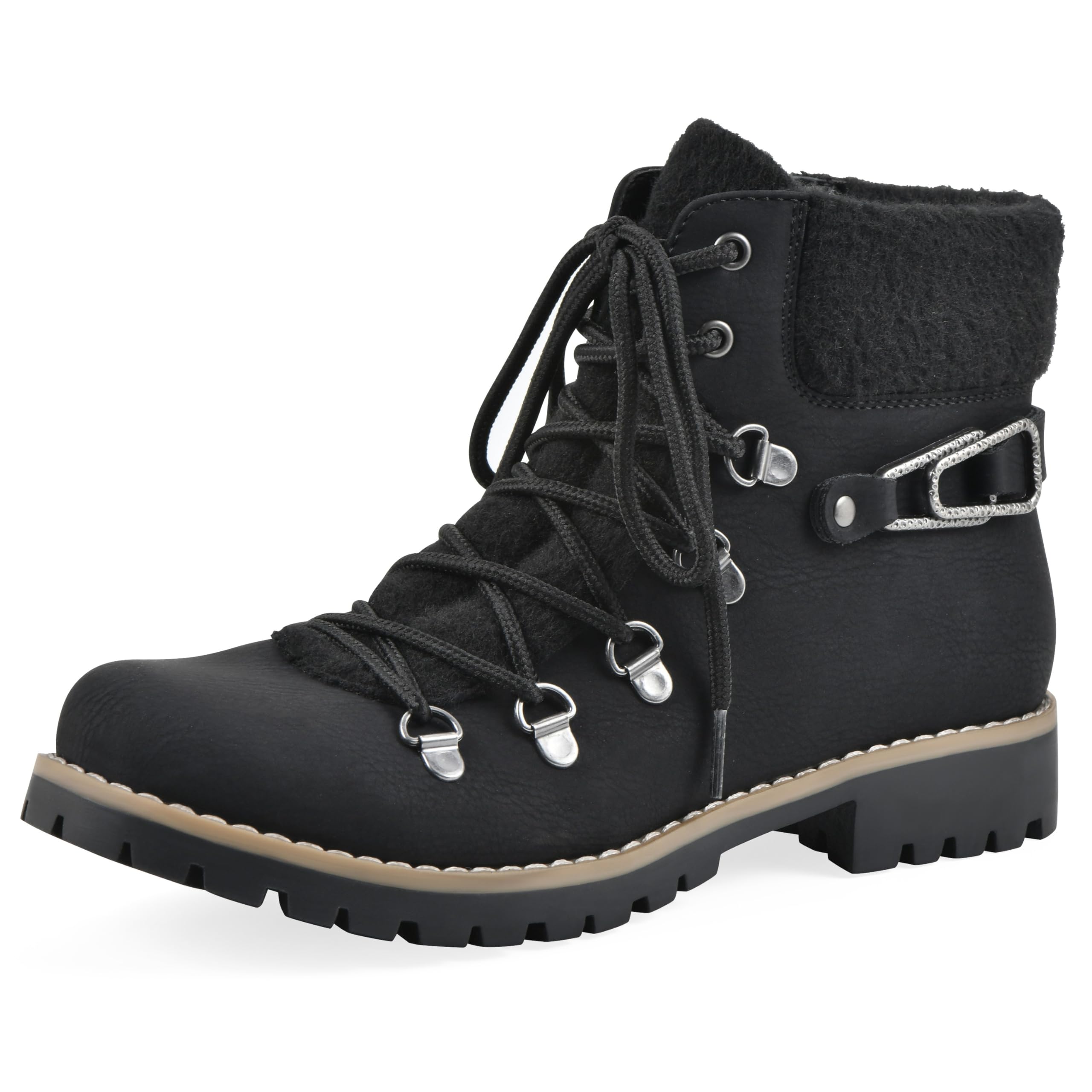Cliffs by White Mountain Womens Pioneer Cushioned Lace-Up City Hiker Ankle Bootie