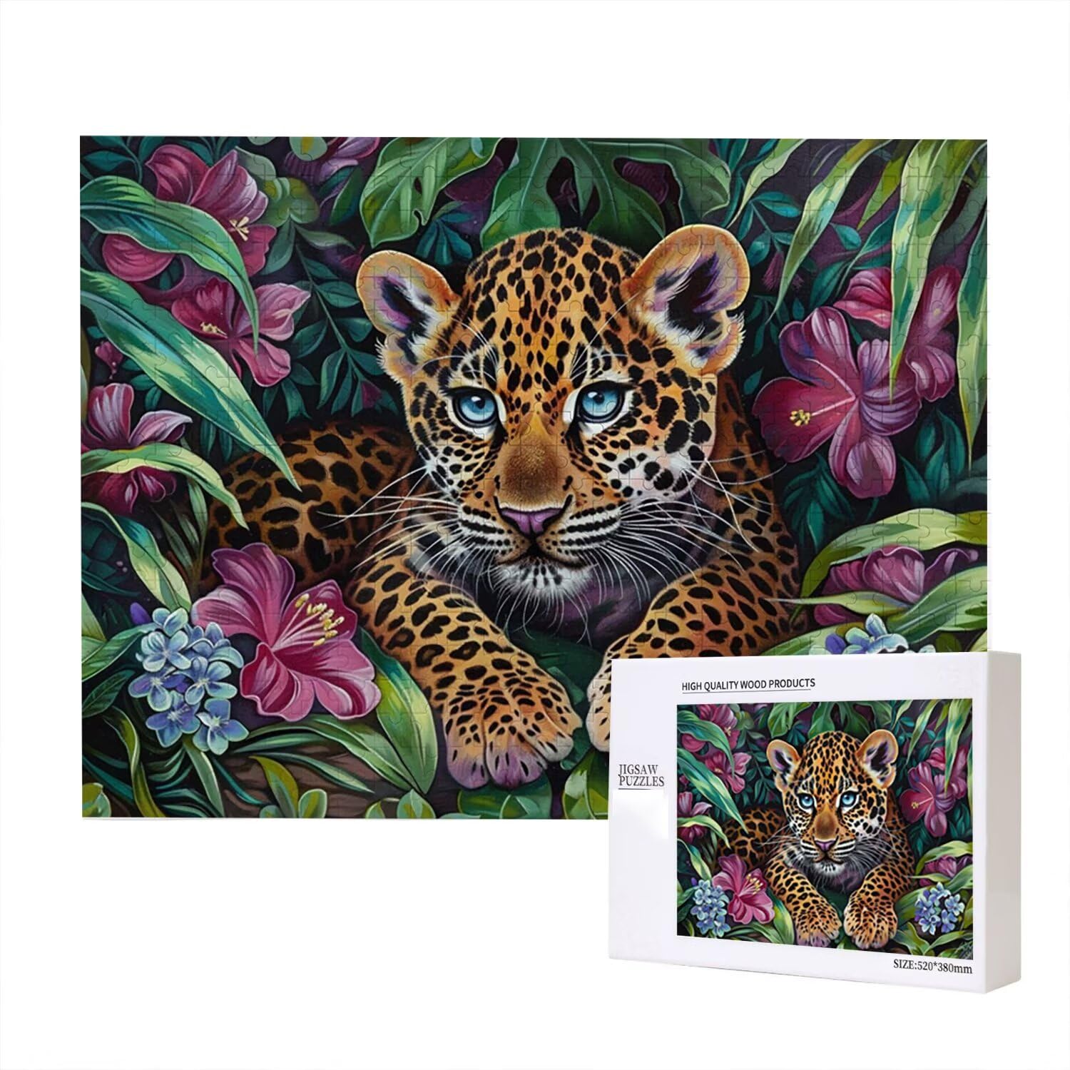 Jigsaw Puzzle, 6000 Pezzi Puzzle Classici, Leopardo Puzzle Rilassamento Intelligence, Mpossibile Difficile Puzzle Impegnativo per Adulti Puzzle Gioco Familiare, Regalo per Amore Amico Animali fr0-826