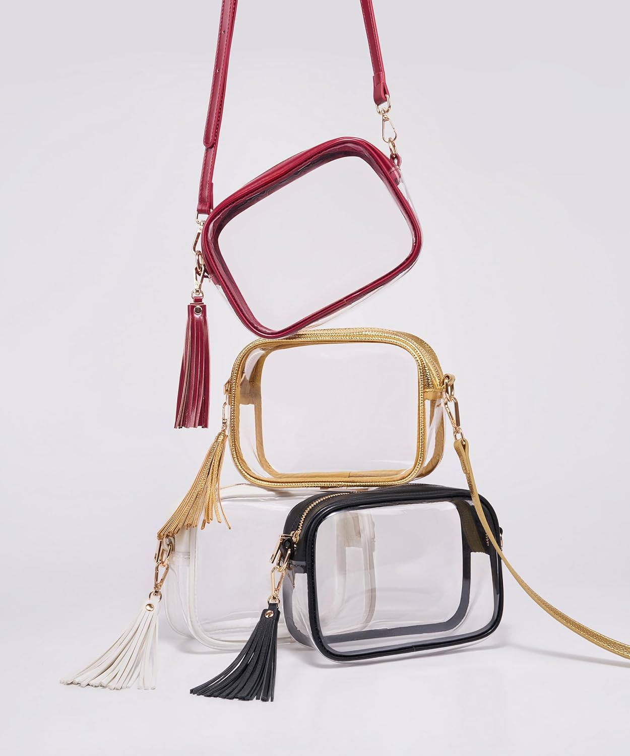 Yarnic Clear Bag Stadium Approved PVC Transparent Crossbody Purse for Concert Sports Event Small Women Cross Body Bags - Image 6