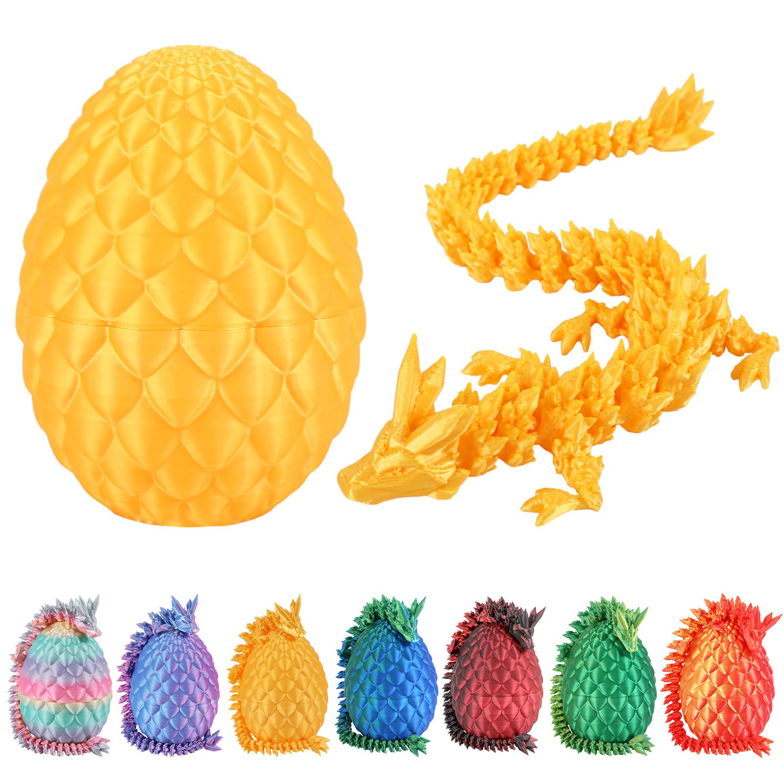 Dacnod 3D Printed Dragon Eggs for Boys Kids Toys Easter Basket Stuffers Mysterious Surprise Animals Party Decor Favors