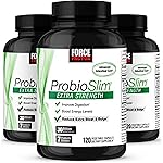 Force Factor ProbioSlim Extra Strength Probiotic Supplement for Women and Men with 30 Billion CFUs and Green Tea Extract for Gut Health Support, Bloating and Gas Relief, 120 Count (Pack of 3)